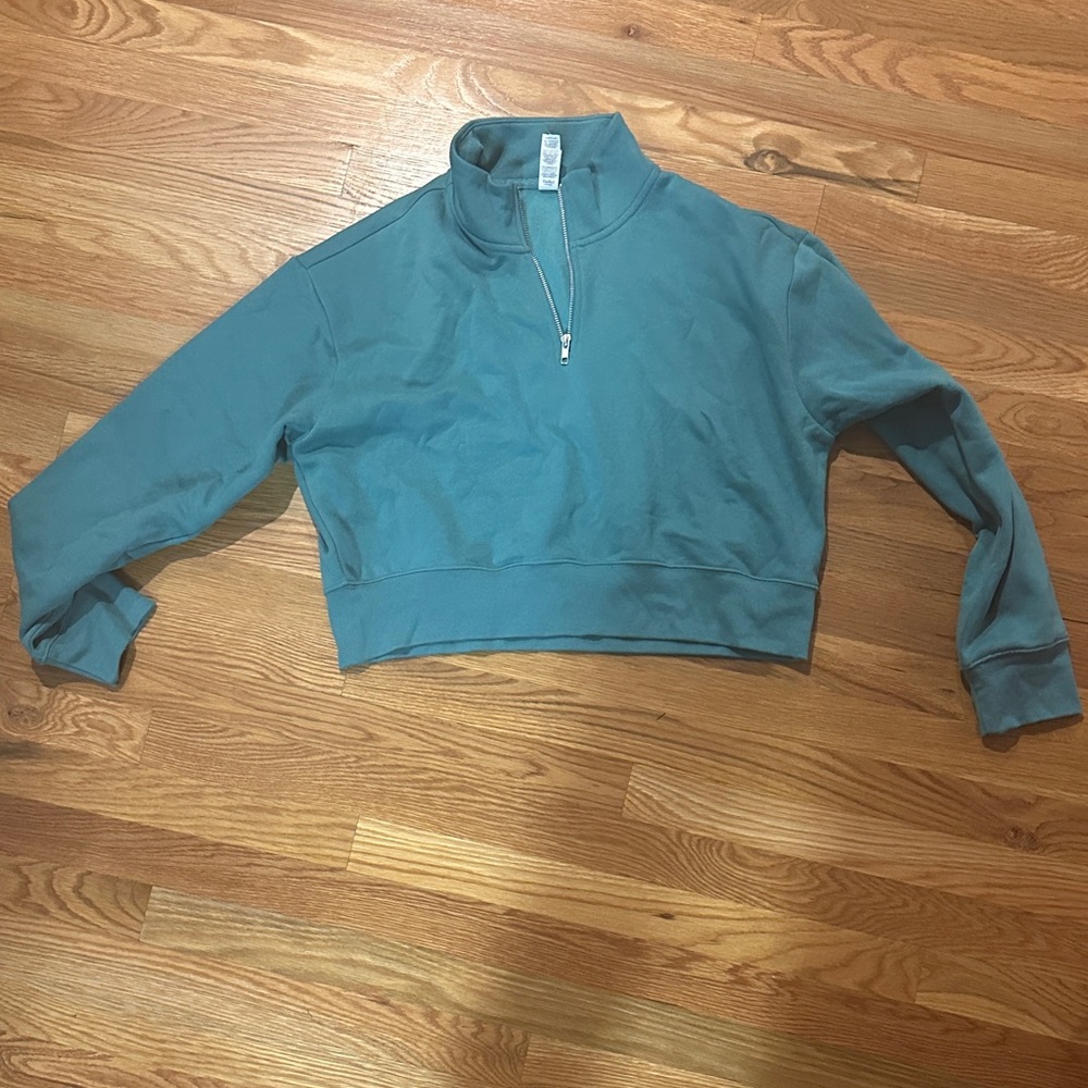 Teal Women's Zip-Up Top